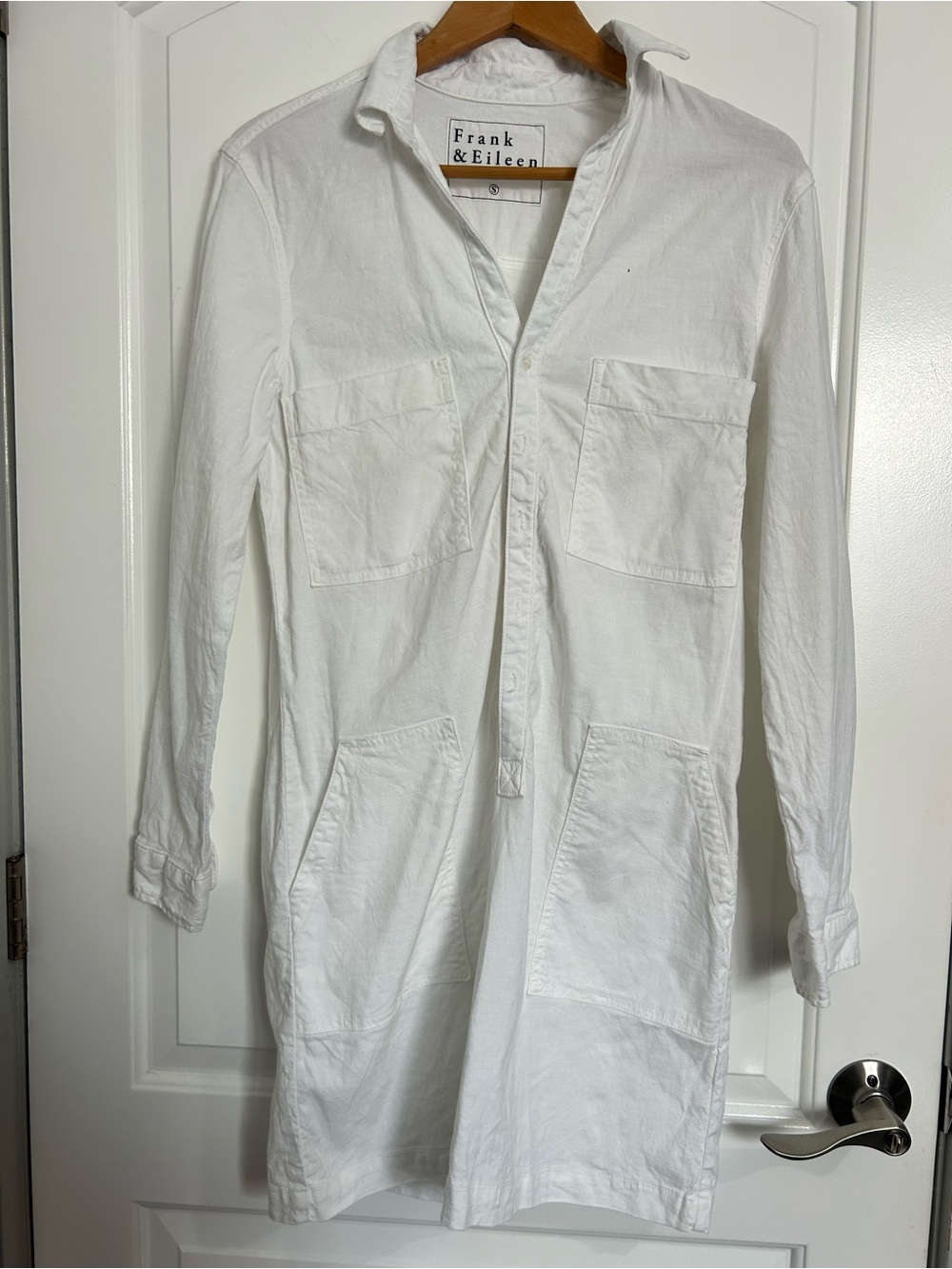Frank & Eileen Italian Performance Linen Dress size Size S Chic Preppy Coastal - Picture 11 of 16